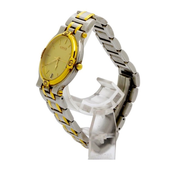 Vintage Gucci 9000M One Size Silver Gold Two-Tone Watch Authentic COA included - Picture 3 of 12